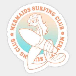 surfing mermaid 03 Sticker